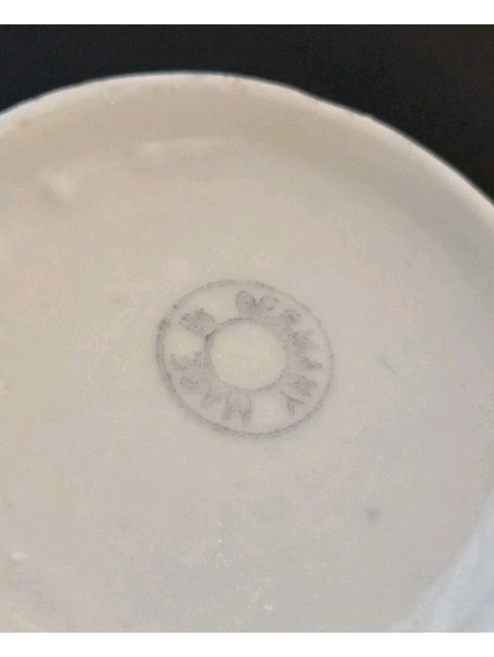 Antique Baby Girl Cup Pink White Gold Porcelain Made in Germany Victorian VTG